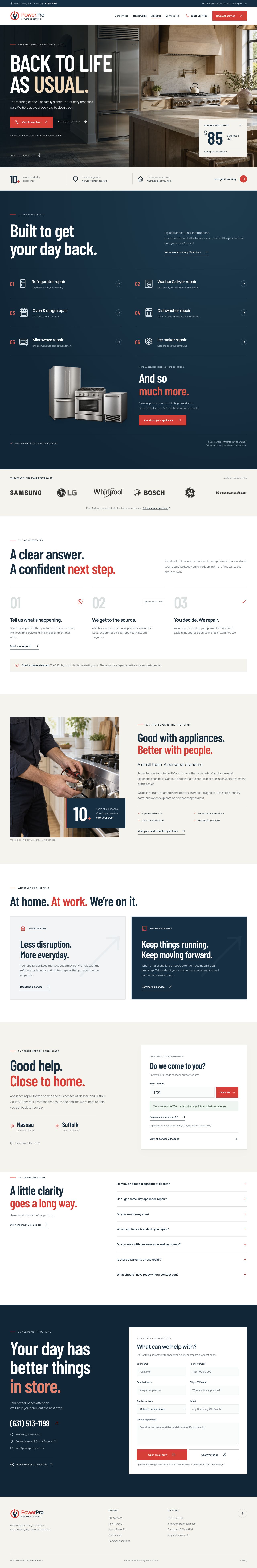 PowerPro Repair website preview